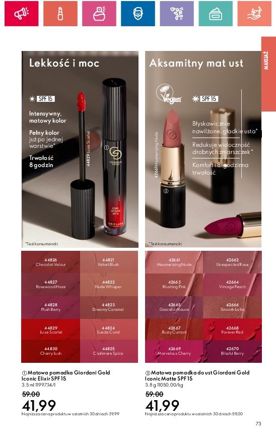 Gazetka promocyjna Oriflame str. 73