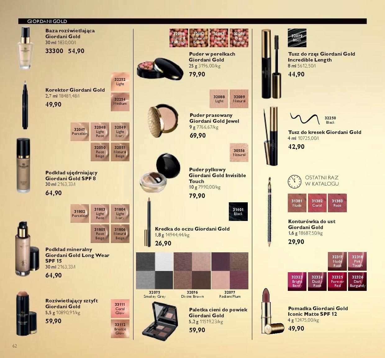 Gazetka promocyjna Oriflame str. 62