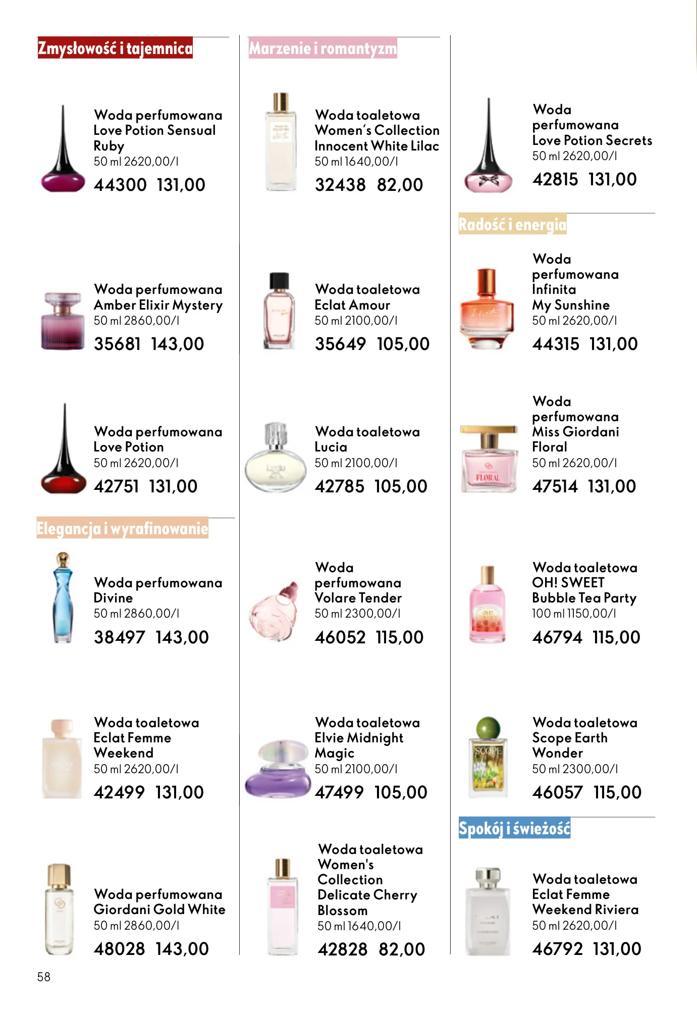 Gazetka promocyjna Oriflame str. 58