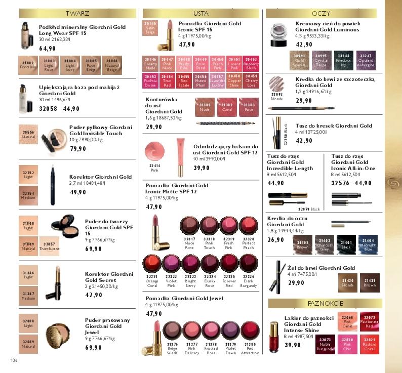 Gazetka promocyjna Oriflame str. 106
